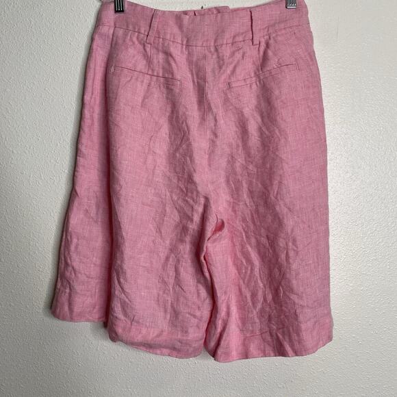 REMAIN BIRGER CHRISTENSEN Linen Bermuda Shorts Pink Size 4 - Picture 12 of 12